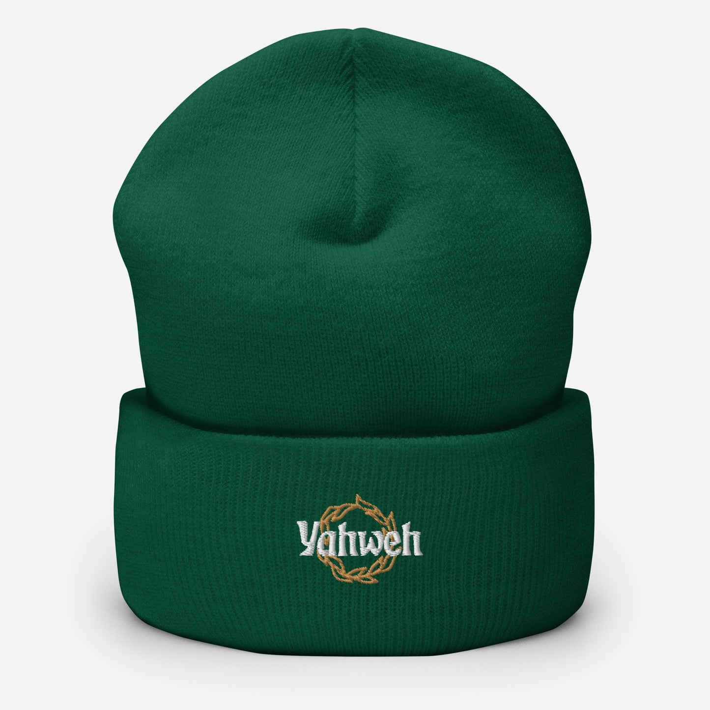 YAHWEH Encircled Embroidered Cuffed Beanie