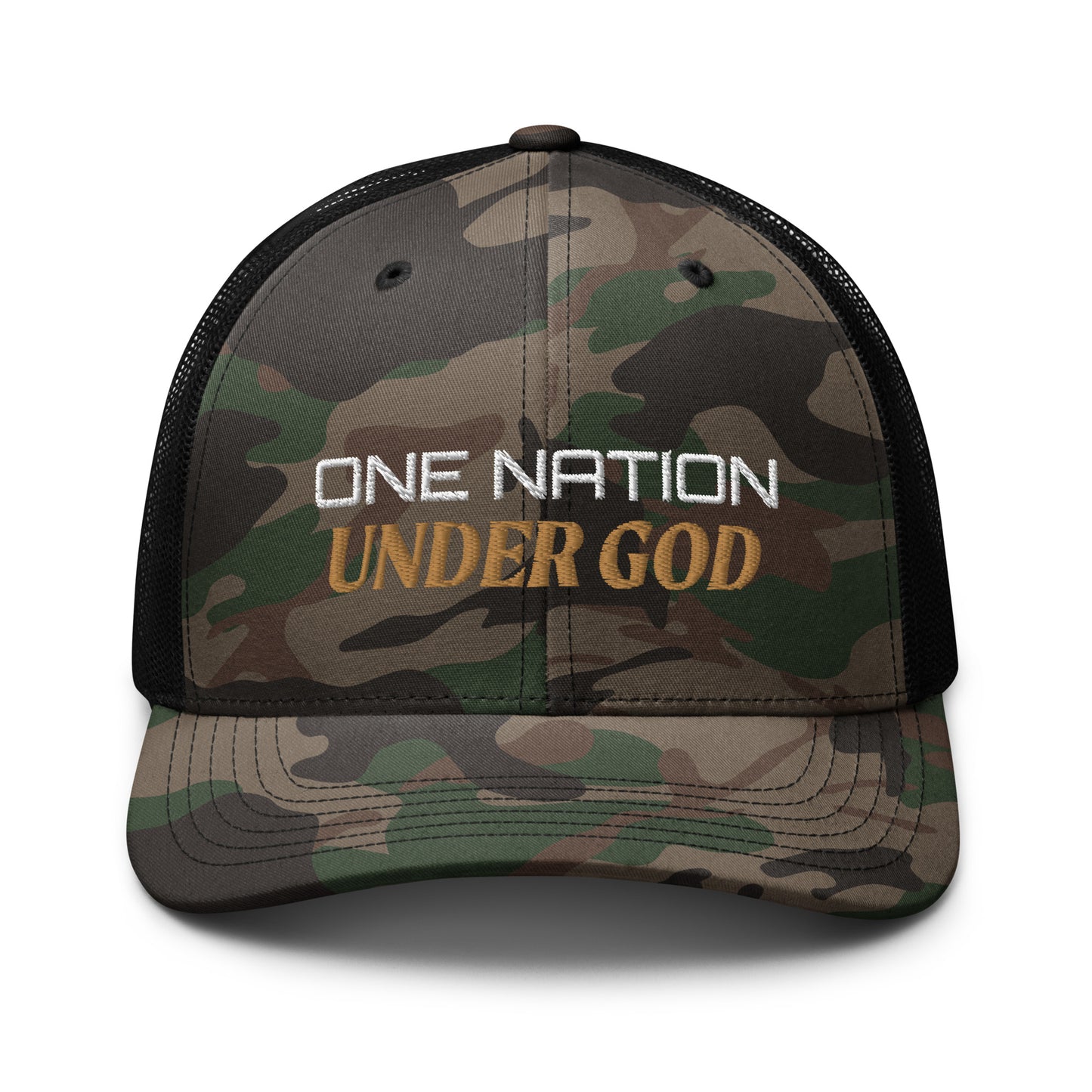 One Nation Under God Camouflage trucker hat