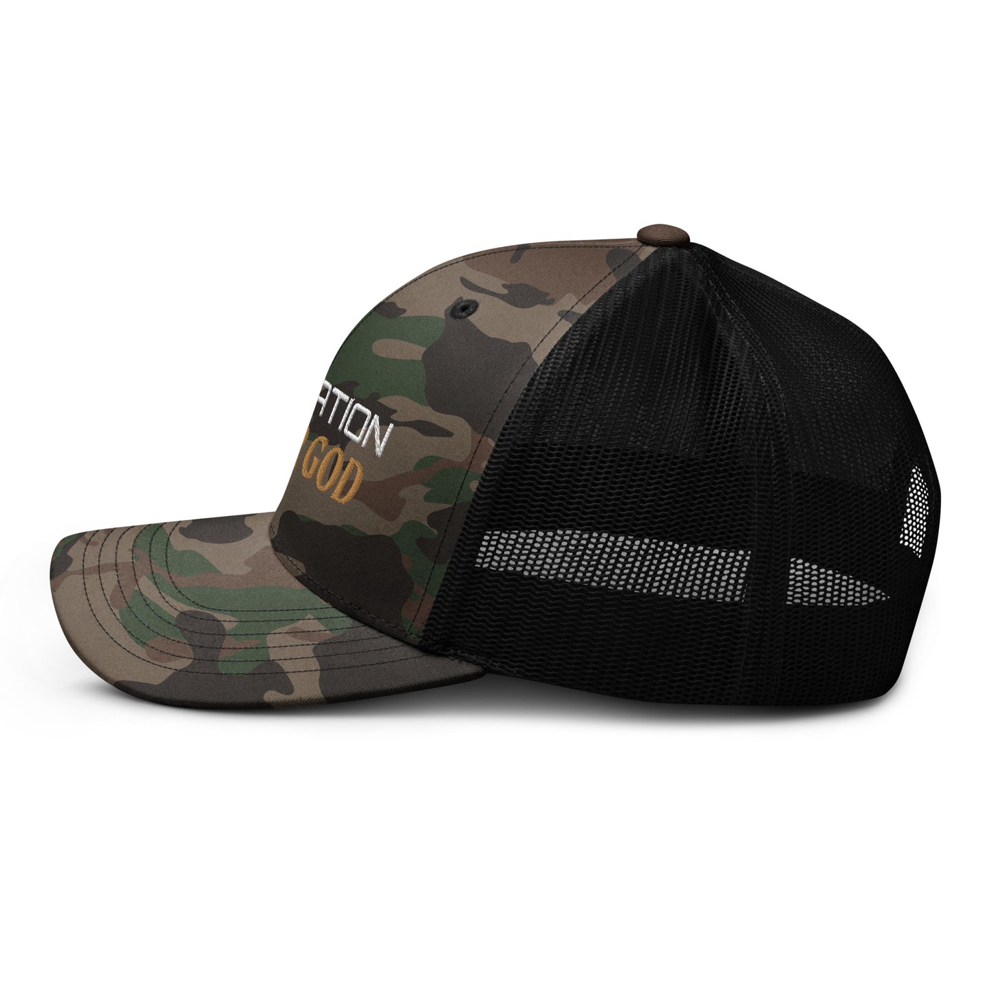 One Nation Under God Camouflage trucker hat