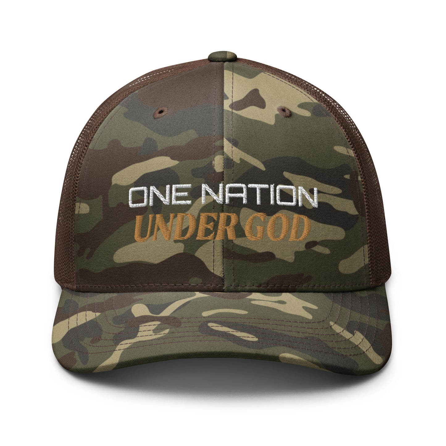 One Nation Under God Camouflage trucker hat