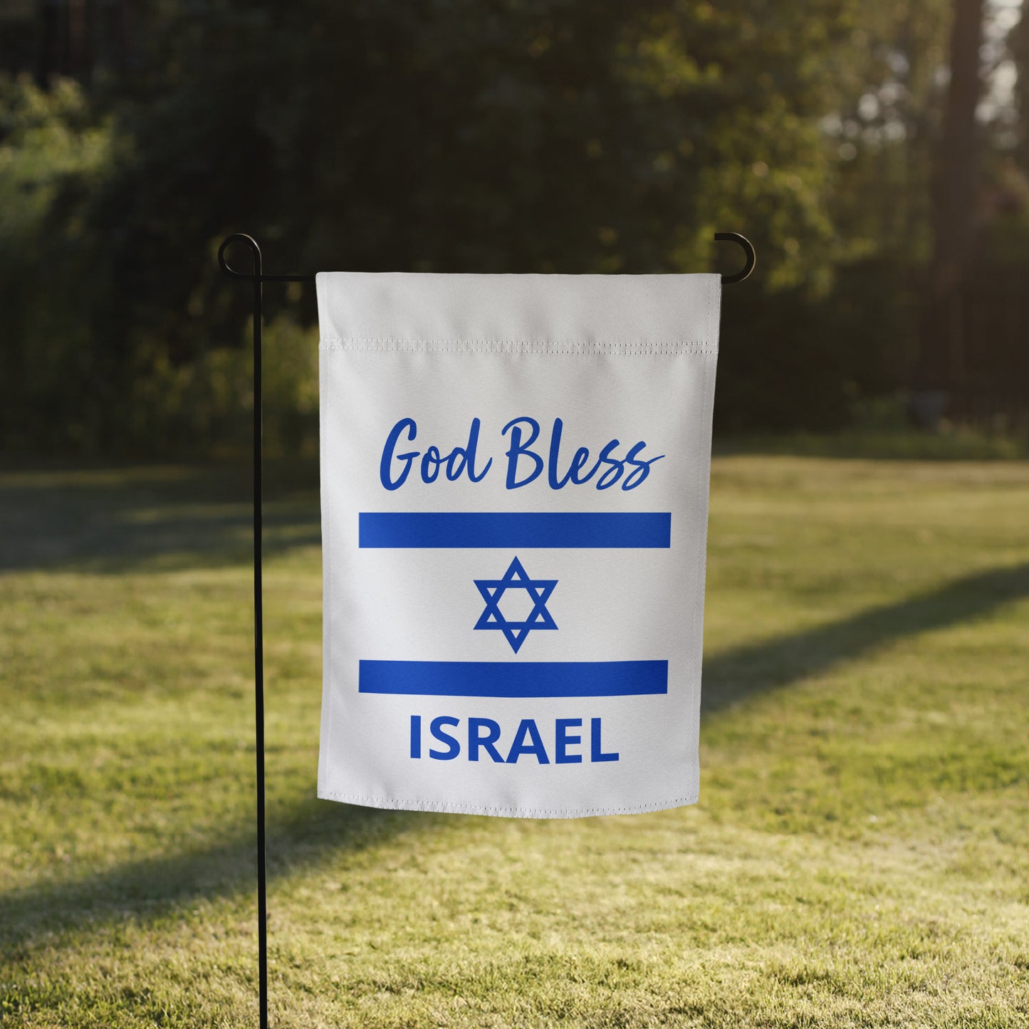 God Bless Israel Garden flag