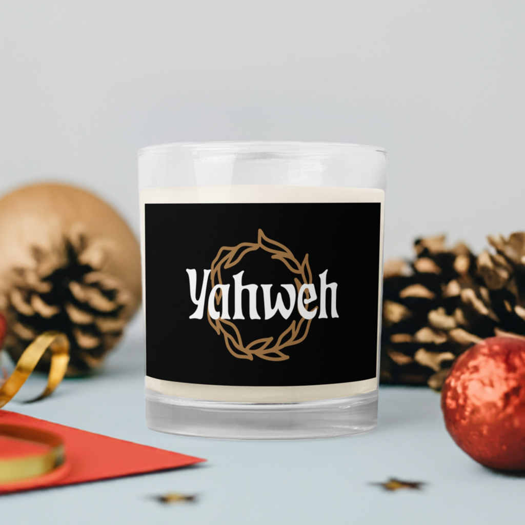 YAHWEH Glass jar soy wax candle