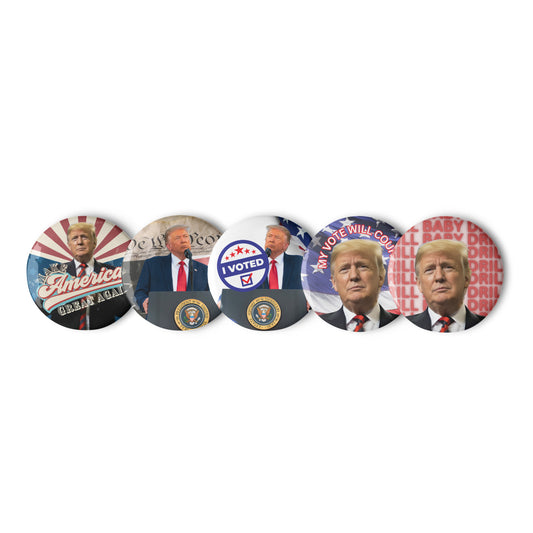 Set of MAGA TRUMP pin buttons