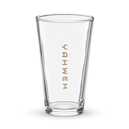 YAHWEH Shaker pint glass