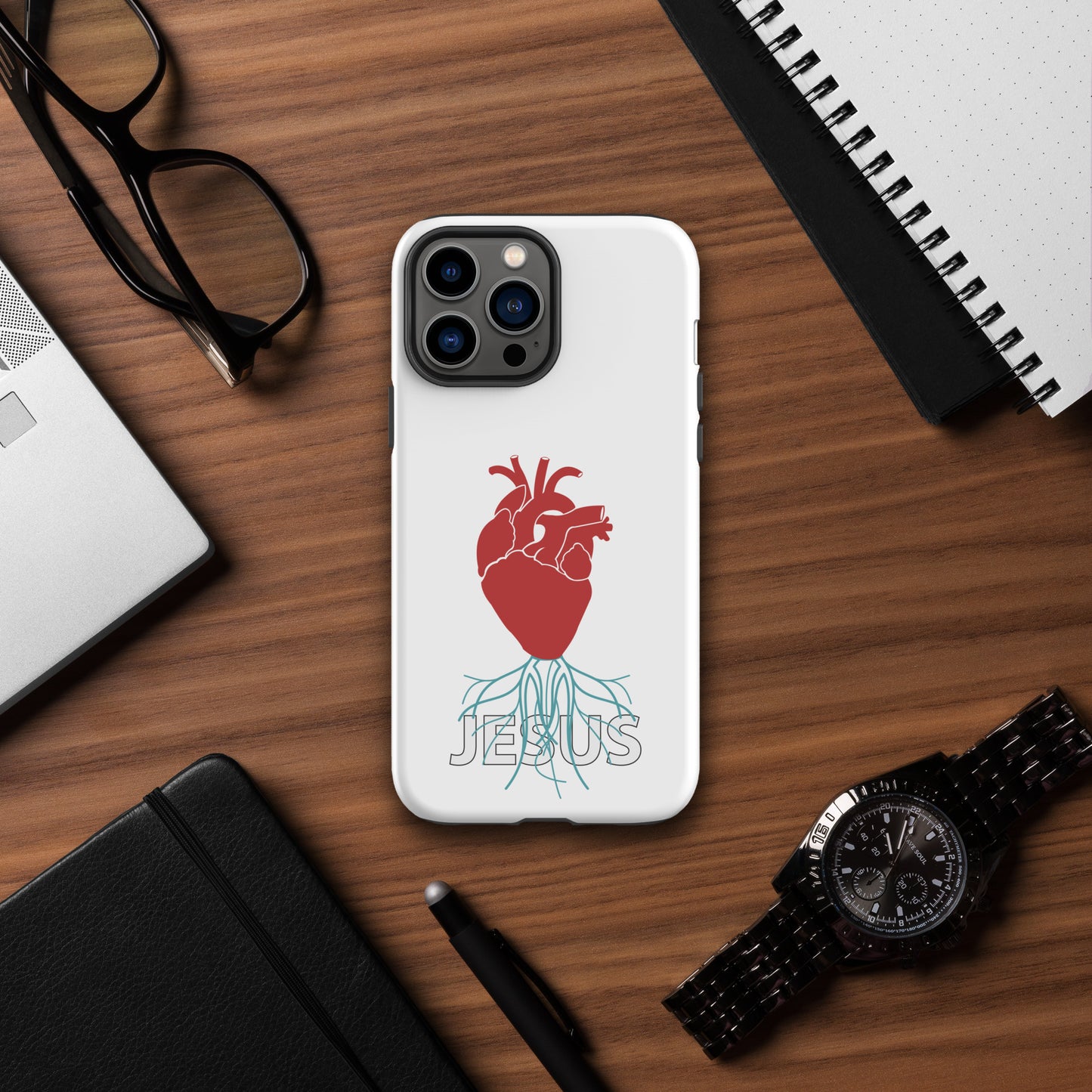 Rooted in Jesus Tough Case for iPhone®