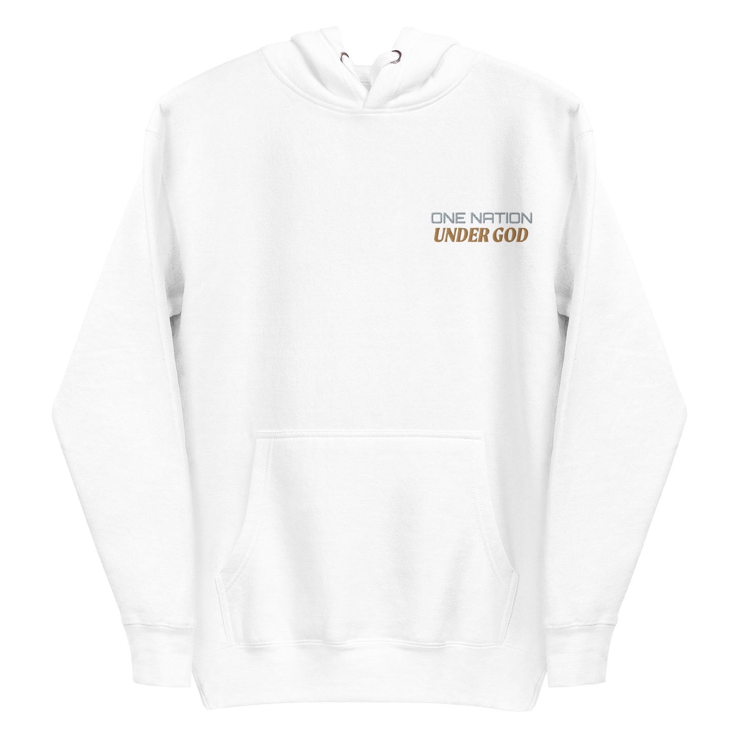 One Nation Under God Embroidered Unisex Hoodie