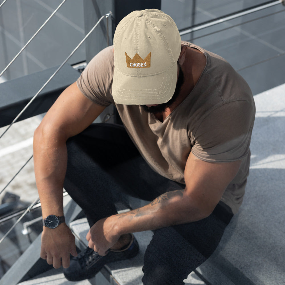 Chosen Crown | Distressed Dad Hat | VT Mission Merch