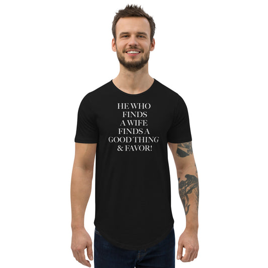 HE WHO FINDS A WIFE | Men's Christian T-Shirt | VT Mission Merch