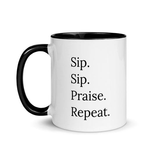 Sip. Sip. Praise. Repeat. | Color Mug | VT Mission Merch