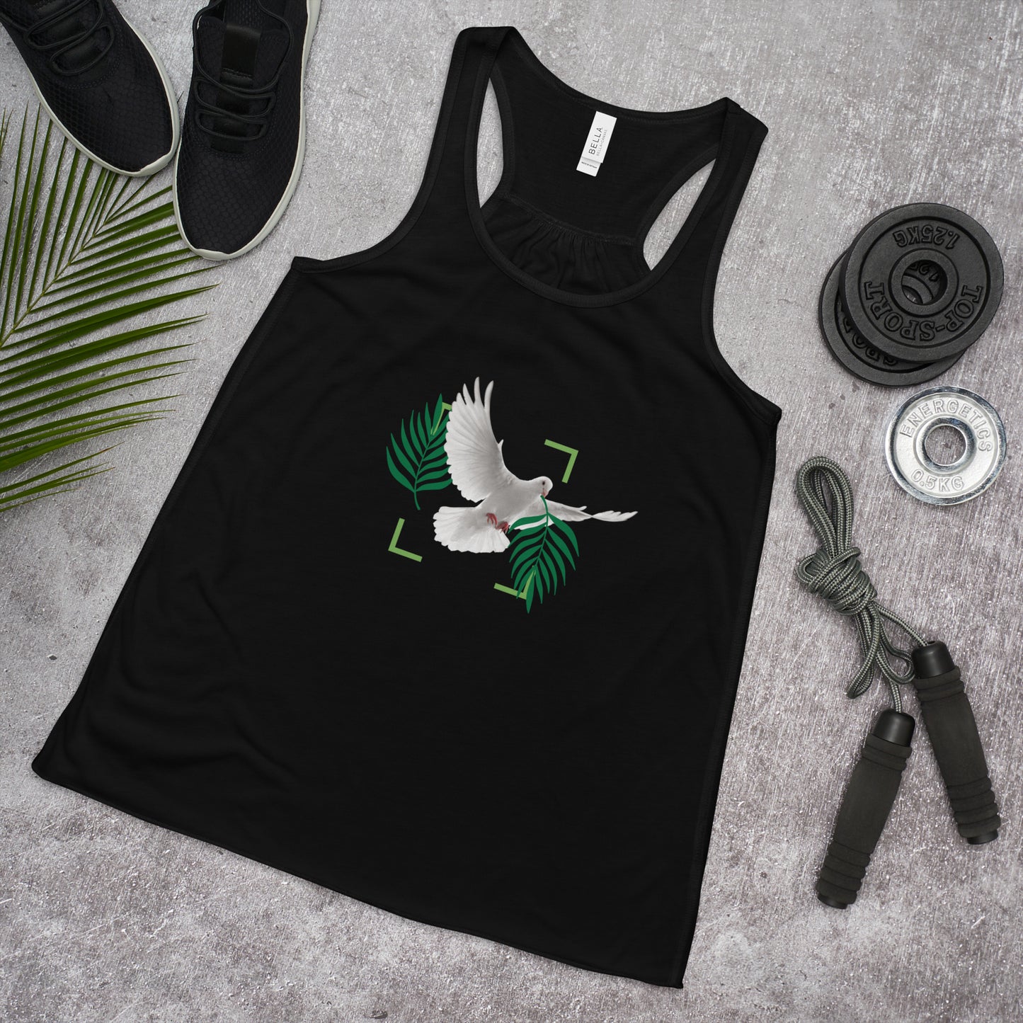 Women's Flowy Dove Racerback Tank