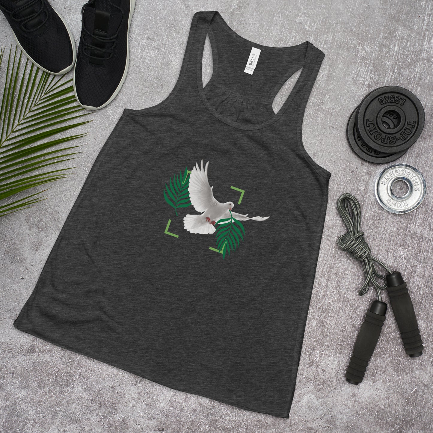 Women's Flowy Dove Racerback Tank