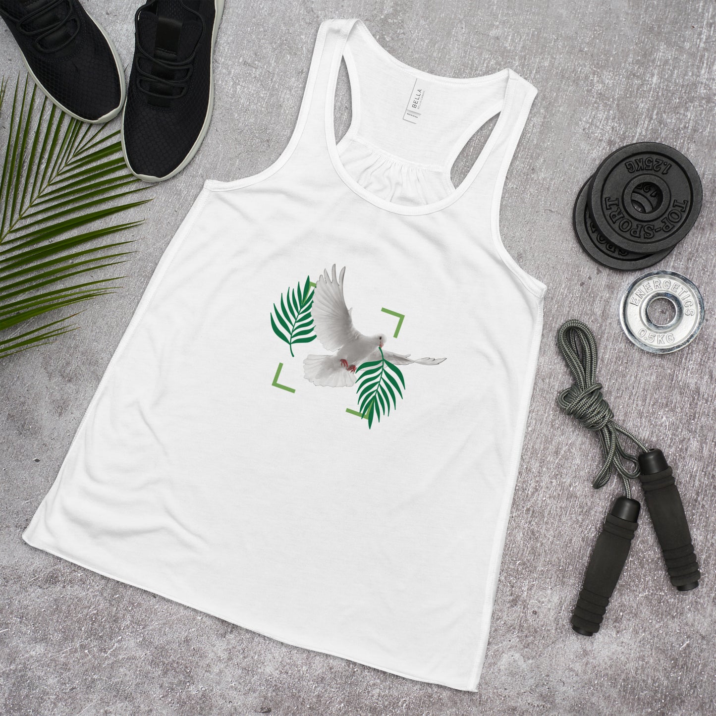 Women's Flowy Dove Racerback Tank