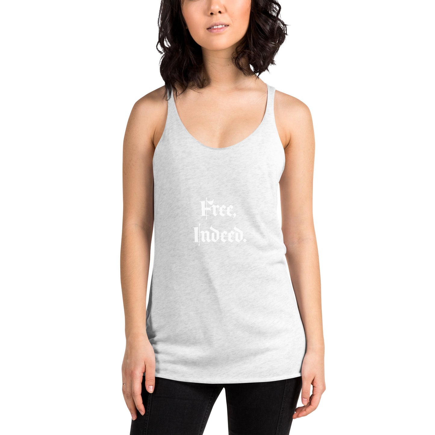 Free, Indeed. Women's Racerback Tank