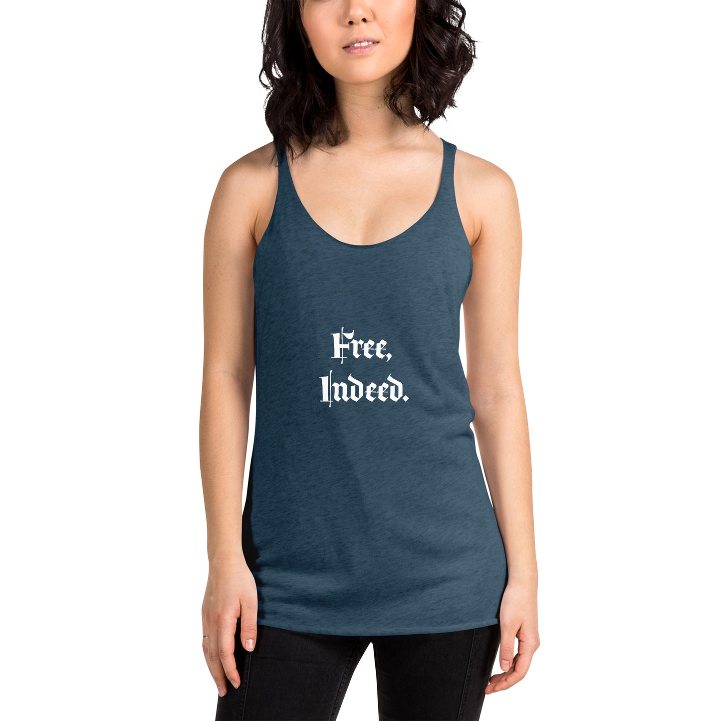 Free, Indeed. Women's Racerback Tank