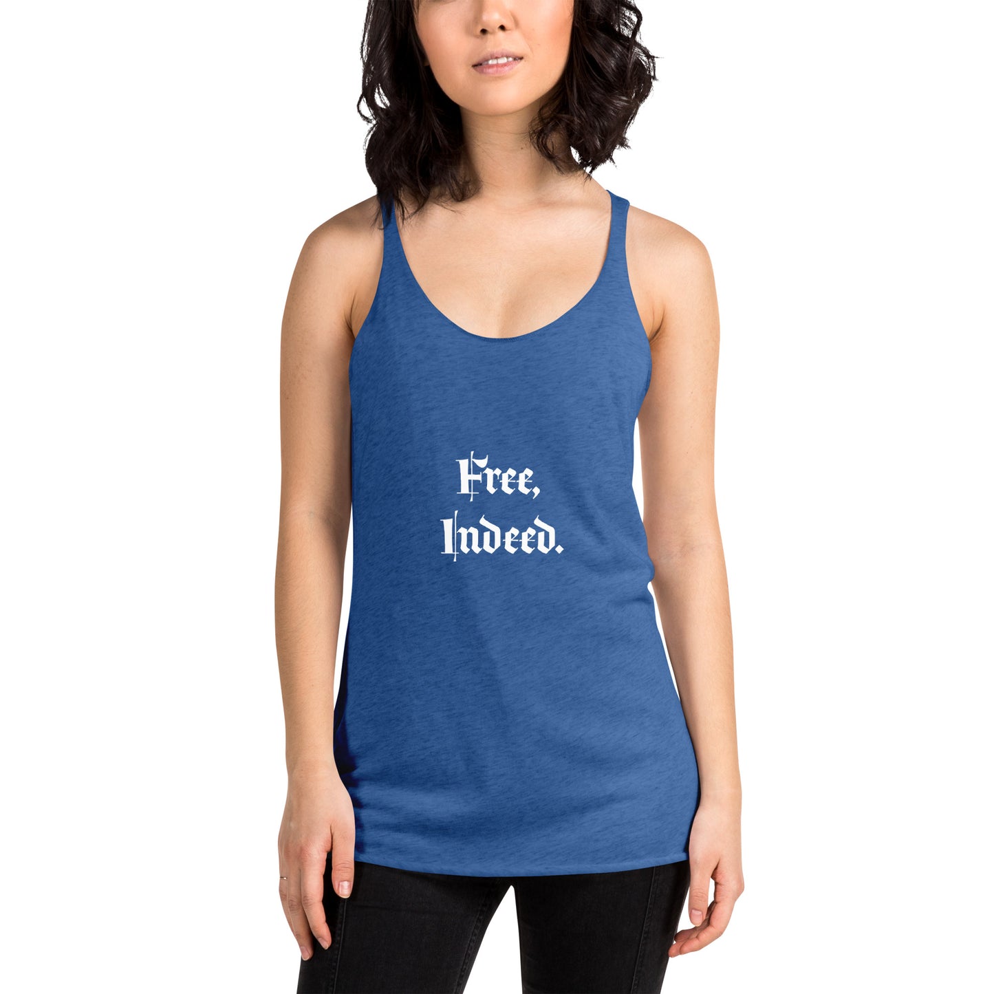 Free, Indeed. Women's Racerback Tank