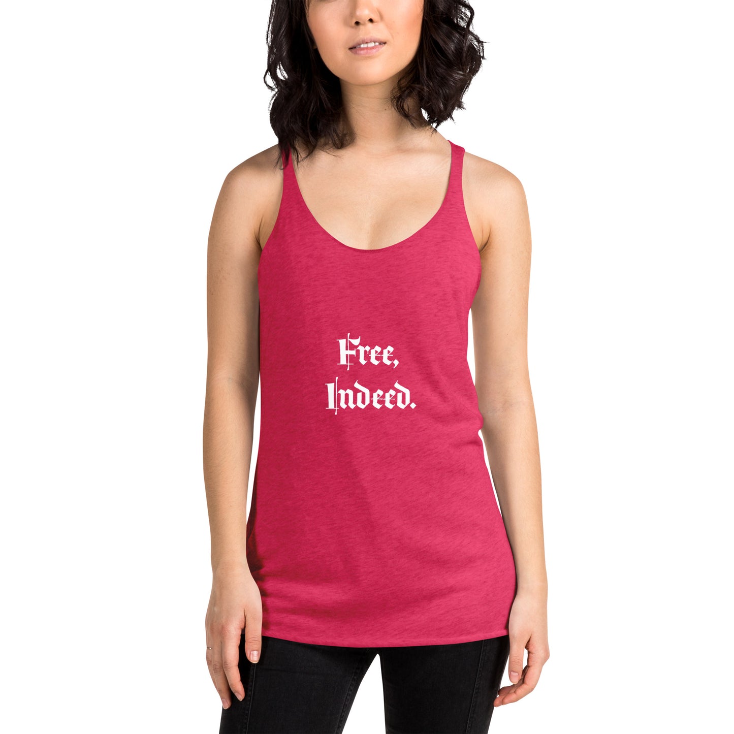 Free, Indeed. Women's Racerback Tank